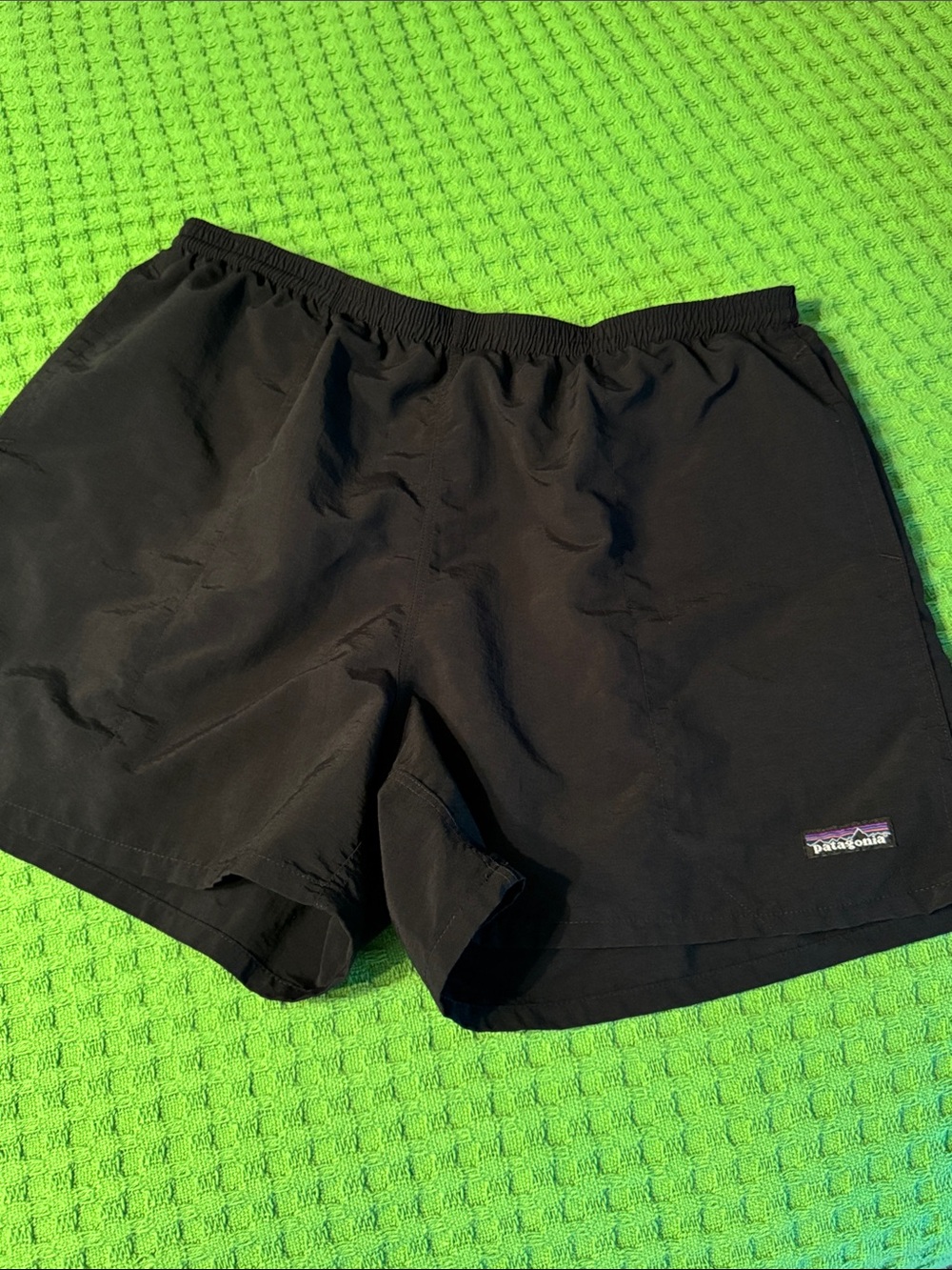 Patagonia Black Swim Shorts with Logo Patch